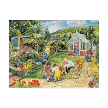 Trevor Mitchell 'Gardening With Grandad' Canvas Art,18x24